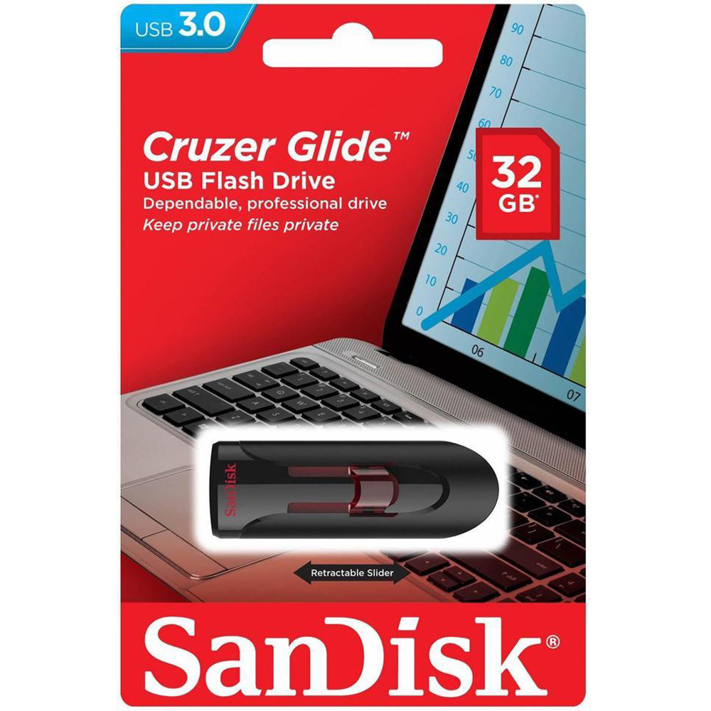 SanDisk 32 GB USB 3.0 Cruzer Glide Flash Drive (32GB)